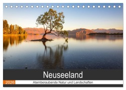 Neuseeland - Atemberaubende Natur und Landschaften (Tischkalender 2026 DIN A5 quer), CALVENDO Monatskalender - Torsten Hartmann