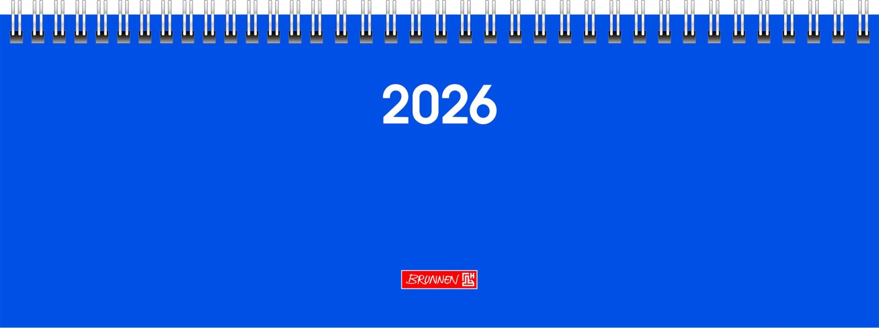 BRUNNEN 1077261036 | Querterminbuch Mod. 772 2026 | 297×105 mm, Karton, blau - 