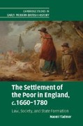 Cover-Bild zum Titel 'The Settlement of the Poor in England, c.1660-1780' von 'Naomi Tadmor'