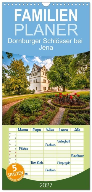 Familienplaner 2027 - Dornburger Schlösser bei Jena mit 5 Spalten (Wandkalender, 21 x 45 cm) CALVENDO - Marcus Beckert