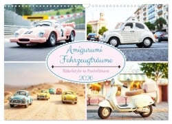 Cover-Bild zum Titel 'Amigurumi Fahrzeugträume - Häkelstyle in Pasteltönen (Wandkalender 2026 DIN A3 quer), CALVENDO Monatskalender' von 'Martina Marten'