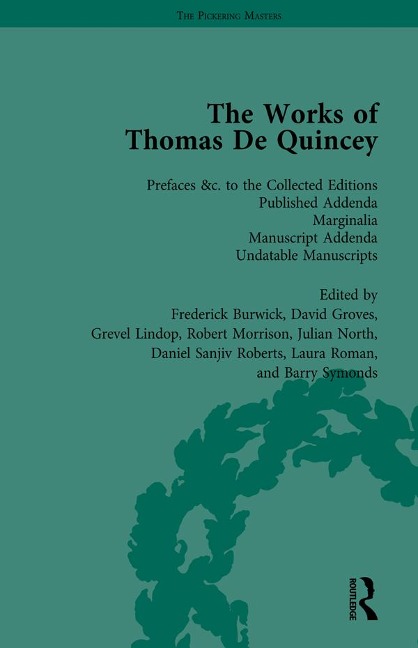 The Works of Thomas De Quincey, Part III vol 20 - Grevel Lindop, Barry Symonds