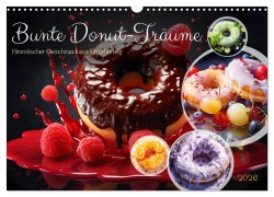 Cover-Bild zum Titel 'Bunte Donut-Träume - Himmlischer Geschmack aus Krapfenteig (Wandkalender 2026 DIN A3 quer), CALVENDO Monatskalender' von 'Anja Frost'