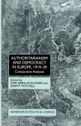 Cover-Bild zum Titel 'Authoritarianism and Democracy in Europe, 1919-39' von ''