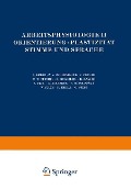 Arbeitsphysiologie II Orientierung · Plastizität Stimme und Sprache - Na Bethe, Na Thiele, Na Hansen, Na Buddenbrock, Na Fischer