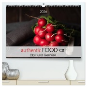 Cover-Bild zum Titel 'authentic FOOD art Obst und Gemüse (hochwertiger Premium Wandkalender 2026 DIN A2 quer), Kunstdruck in Hochglanz' von 'Chantal Dysli'
