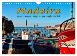 Madeira - blaues Wasser, grüne Berge, bunte Blumen (Wandkalender 2026 DIN A4 quer), CALVENDO Monatskalender - Peter Roder