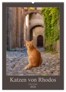 Cover-Bild zum Titel 'Katzen von Rhodos (Wandkalender 2026 DIN A2 hoch), CALVENDO Monatskalender' von 'Katho Menden'