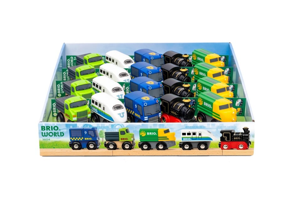 BRIO World - Mini-Züge & -Fahrzeuge in VKK mit VE 20 - 