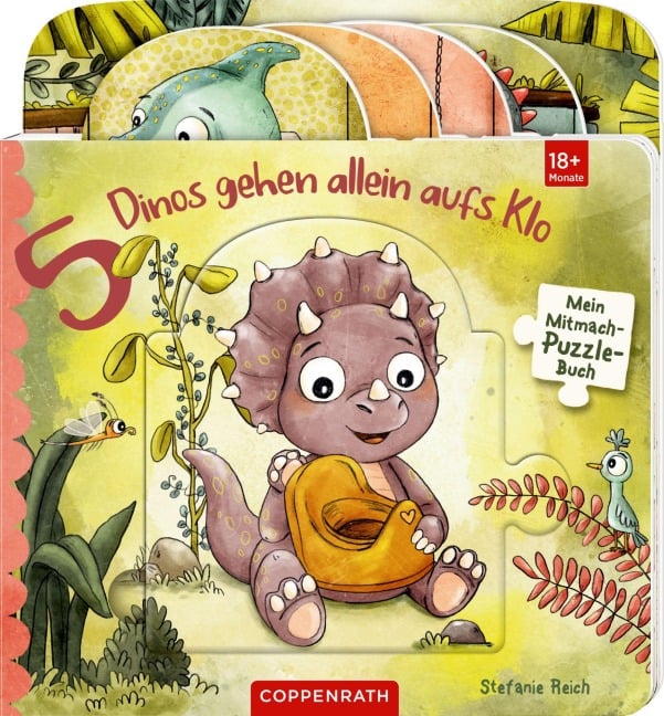 Mein Mitmach-Puzzle-Buch: 5 Dinos gehen allein aufs Klo - 