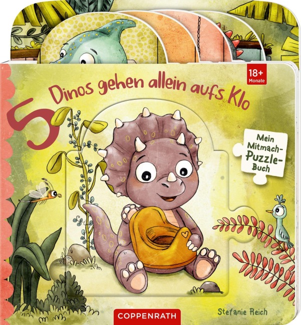 Mein Mitmach-Puzzle-Buch: 5 Dinos gehen allein aufs Klo - 