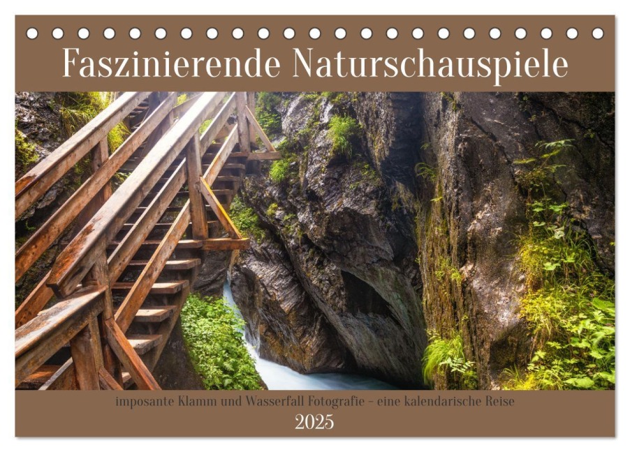 Faszinierende Naturschauspiele - imposante Klamm und Wasserfall Fotografie (Tischkalender 2025 DIN A5 quer), CALVENDO Monatskalender - Thomas Rosier (Videografic)