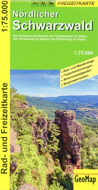 Nördlicher Schwarzwald 1:75 000 Wanderkarte - 