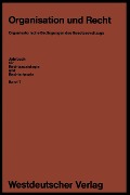 Cover-Bild zum Titel 'Organisation und Recht' von 'Erhard Blankenburg'