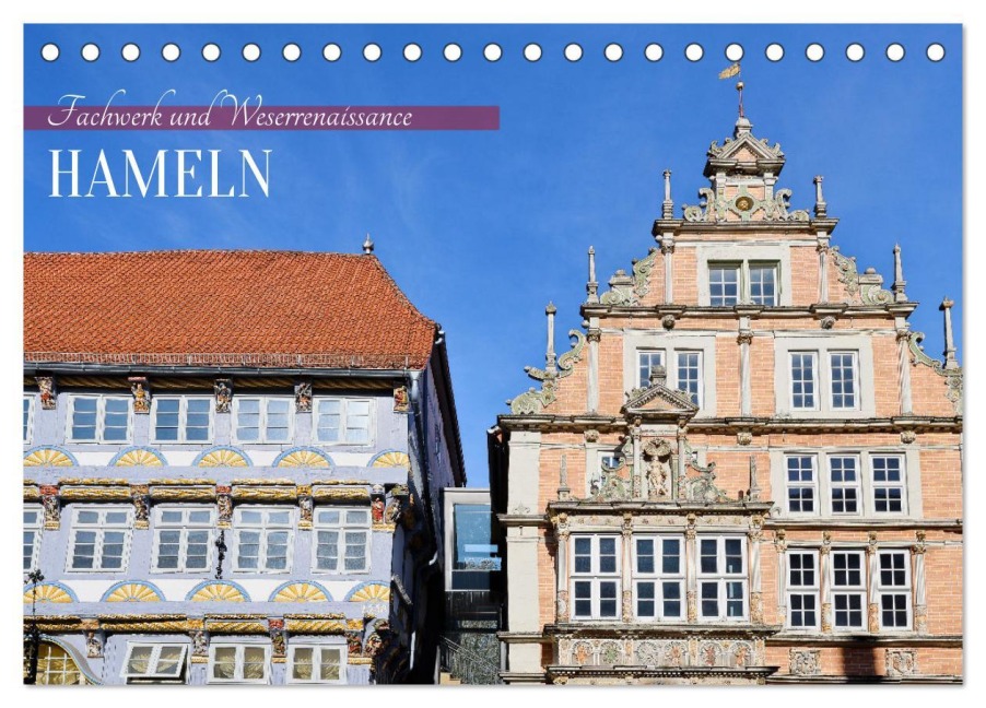 Hameln - Fachwerk und Weserrenaissance (Tischkalender 2026 DIN A5 quer), CALVENDO Monatskalender - U. Boettcher