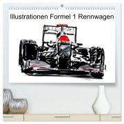 Cover-Bild zum Titel 'Illustrationen Formel 1 Rennwagen (hochwertiger Premium Wandkalender 2026 DIN A2 quer), Kunstdruck in Hochglanz' von 'Gerhard Kraus'