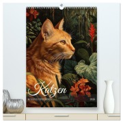 Cover-Bild zum Titel 'Katzen Kunstillustrationen (hochwertiger Premium Wandkalender 2026 DIN A2 hoch), Kunstdruck in Hochglanz' von 'Kavodedition Switzerland'