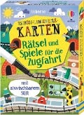 Cover-Bild zum Titel 'Tschüss-Langeweile-Karten: Rätsel und Spiele für die Zugfahrt' von 'James Maclaine'
