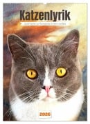 Cover-Bild zum Titel 'Katzenlyrik - Zwölf Seelen auf Samtpfoten in Wort und Bild (Wandkalender 2026 DIN A2 hoch), CALVENDO Monatskalender' von 'Michaela Spreider'