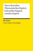 Cover-Bild zum Titel 'Ökonomisches Kapital, kulturelles Kapital, soziales Kapital' von 'Pierre Bourdieu'