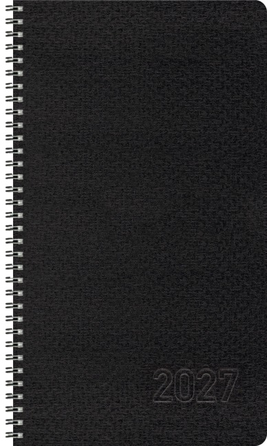 Taschenkalender Wochentimer Small Schwarz 2027 - 