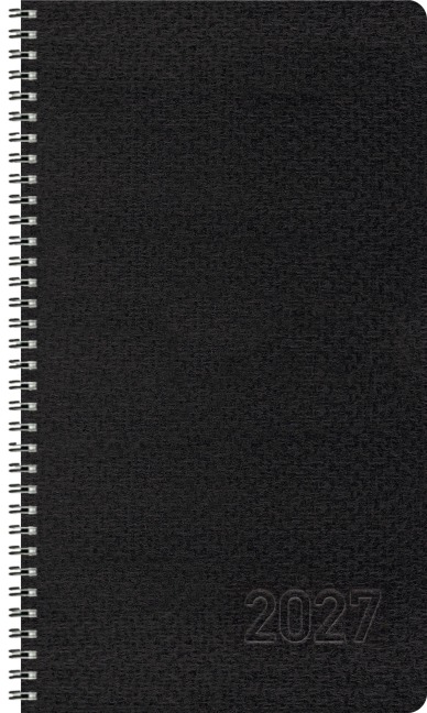 Taschenkalender Wochentimer Small Schwarz 2027 - 
