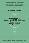 Cover-Bild zum Titel 'Anaesthesie in Augen- und HNO-Heilkunde Blutgerinnung Blutgasanalyse' von ''