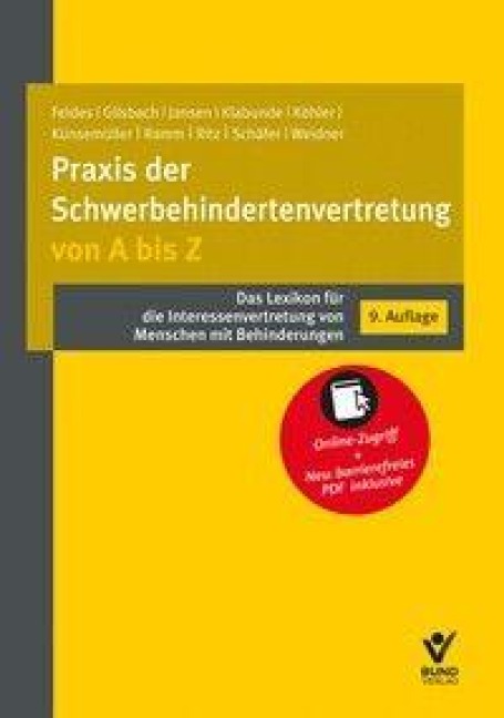 Praxis der Schwerbehindertenvertretung von A bis Z - Werner Feldes, Anne Weidner, Rolf Klabunde, Christiane Jansen, Diana Ramm