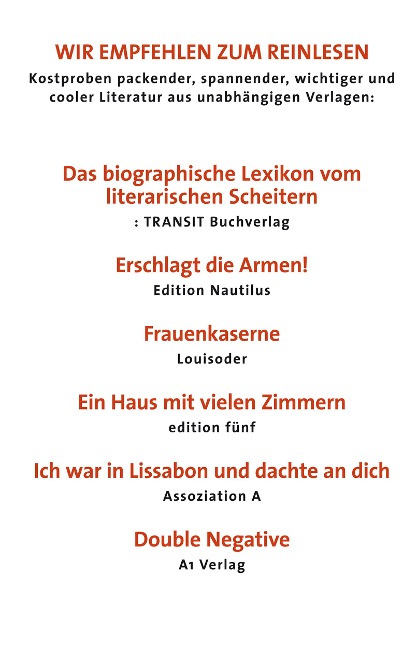 Wir empfehlen zum Reinlesen unsere Spitzentitel Herbst 2015 - C. D. Rose, Shumona Sinha, Tereska Torrès, Tove Jansson, Annette Pehnt