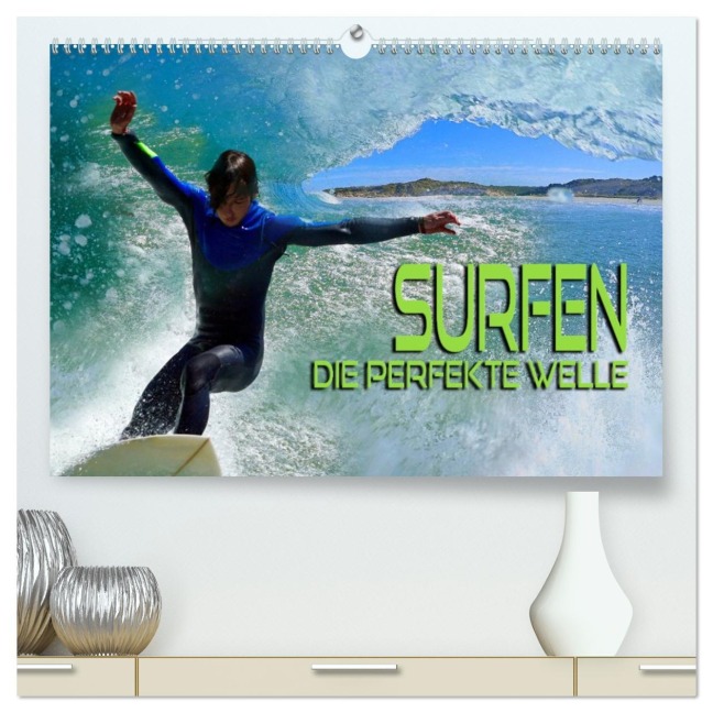 Surfen - die perfekte Welle (hochwertiger Premium Wandkalender 2026 DIN A2 quer), Kunstdruck in Hochglanz - Renate Bleicher