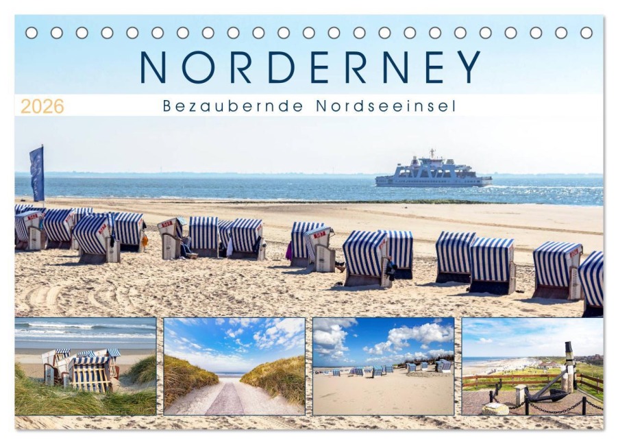 NORDERNEY Bezaubernde Nordseeinsel (Tischkalender 2026 DIN A5 quer), CALVENDO Monatskalender - Andrea Dreegmeyer