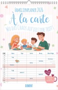 Familienplaner à la Carte - Wo das Chaos auf die Liebe trifft - 5 Spaltemilienkalender 26x49 cm - mit Ferienterminen - Stundenplänen - Wandkalender - Wandplaner - 