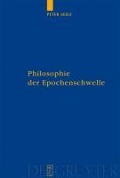Philosophie der Epochenschwelle - Peter Seele