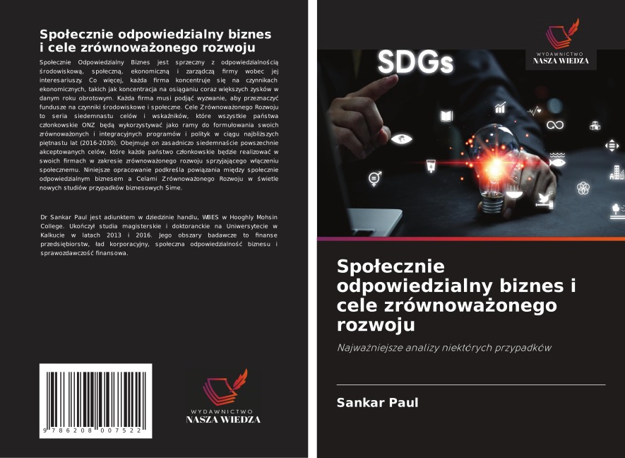 Spo¿ecznie odpowiedzialny biznes i cele zrównowa¿onego rozwoju - Sankar Paul