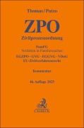 Cover-Bild zum Titel 'Zivilprozessordnung. ZPO' von 'Heinz Thomas, Hans Putzo, Klaus Reichold, Rainer Hüßtege, Christian Seiler'