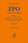 Cover-Bild zum Titel 'Zivilprozessordnung. ZPO' von 'Heinz Thomas, Hans Putzo, Klaus Reichold, Rainer Hüßtege, Christian Seiler'
