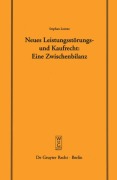 Cover-Bild zum Titel 'Neues Leistungsstörungs- und Kaufrecht' von 'Stephan Lorenz'