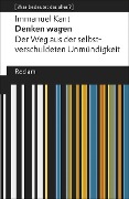 Cover-Bild zum Titel 'Denken wagen' von 'Immanuel Kant'