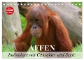 Affen - Individuen mit Charakter und Seele (Tischkalender 2024 DIN A5 quer), CALVENDO Monatskalender - Elisabeth Stanzer