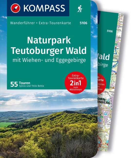 KOMPASS Wanderführer Naturpark Teutoburger Wald mit Wiehen- und Eggegebirge, 55 Touren mit Extra-Tourenkarte - Silvia und Thilo Behla