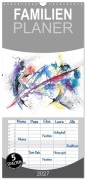 Cover-Bild zum Titel 'Familienplaner 2027 - Abstrakte Aquarelle mit 5 Spalten (Wandkalender, 21 x 45 cm) CALVENDO' von 'Jitka Krause'