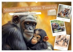 Cover-Bild zum Titel 'Mütterherzen im wilden Tierreich (Wandkalender 2026 DIN A2 quer), CALVENDO Monatskalender' von 'Melanie Viola'