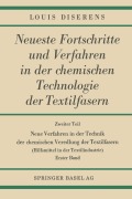 Cover-Bild zum Titel 'Neue Verfahren in der Technik der chemischen Veredlung der Textilfasern' von 'Louis Diserens'