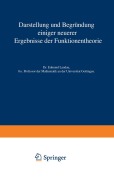 Cover-Bild zum Titel 'Darstellung und Begründung einiger neuerer Ergebnisse der Funktionentheorie' von 'Edmund Landau'