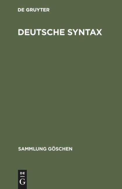 Deutsche Syntax - 