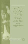 Cover-Bild zum Titel 'Land, Nation and Culture, 1740-1840' von ''