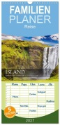 Cover-Bild zum Titel 'Familienplaner 2027 - Island - Spektakuläre Landschaft aus Feuer, Wasser und Eis mit 5 Spalten (Wandkalender, 21 x 45 cm) CALVENDO' von 'Patrick Rosyk'