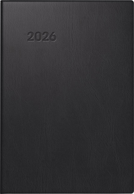 BRUNNEN 1072311906 | Taschenkalender Mod. 723 2026 | A7, Kunststoff, schwarz - 