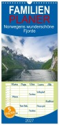 Cover-Bild zum Titel 'Familienplaner 2027 - Norwegens wunderschöne Fjorde mit 5 Spalten (Wandkalender, 21 x 45 cm) CALVENDO' von 'Angela Rohde'