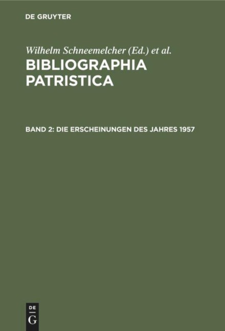 Die Erscheinungen des Jahres 1957 - 